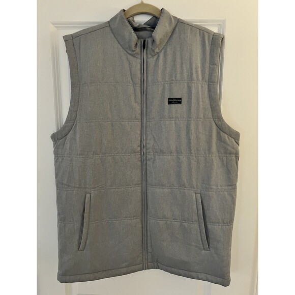 Travis Mathew Other - Travis Mathew Lightweight Gray Puffer Golf Vest Size Large EUC